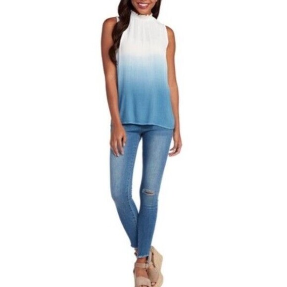 Mud Pie Weston Blue Ombre Dip Dye Swing Tank for Women - Size Large, NWT - Picture 4 of 9